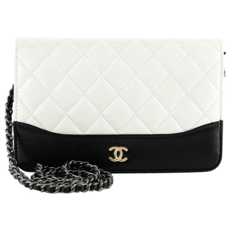Chanel Gabrielle Wallet on Chain Quilted Aged Calfskin at 1stDibs