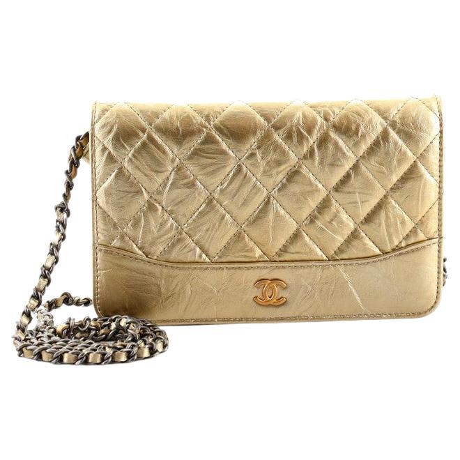 Chanel Gabrielle Wallet on Chain Tweed with Leather at 1stDibs