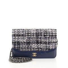 Chanel Gabrielle Wallet on Chain Tweed with Leather at 1stDibs