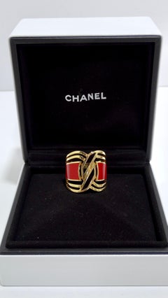 Chanel Gallery Collection HyCeram 18k Gold Ring