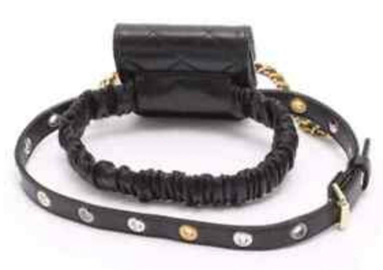 Chanel Garter Thigh Micro Mini Bag with Chains For Sale at 1stDibs