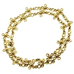Chanel Edelstein 18k Gelbgold Vintage Sautoir Kette Halskette