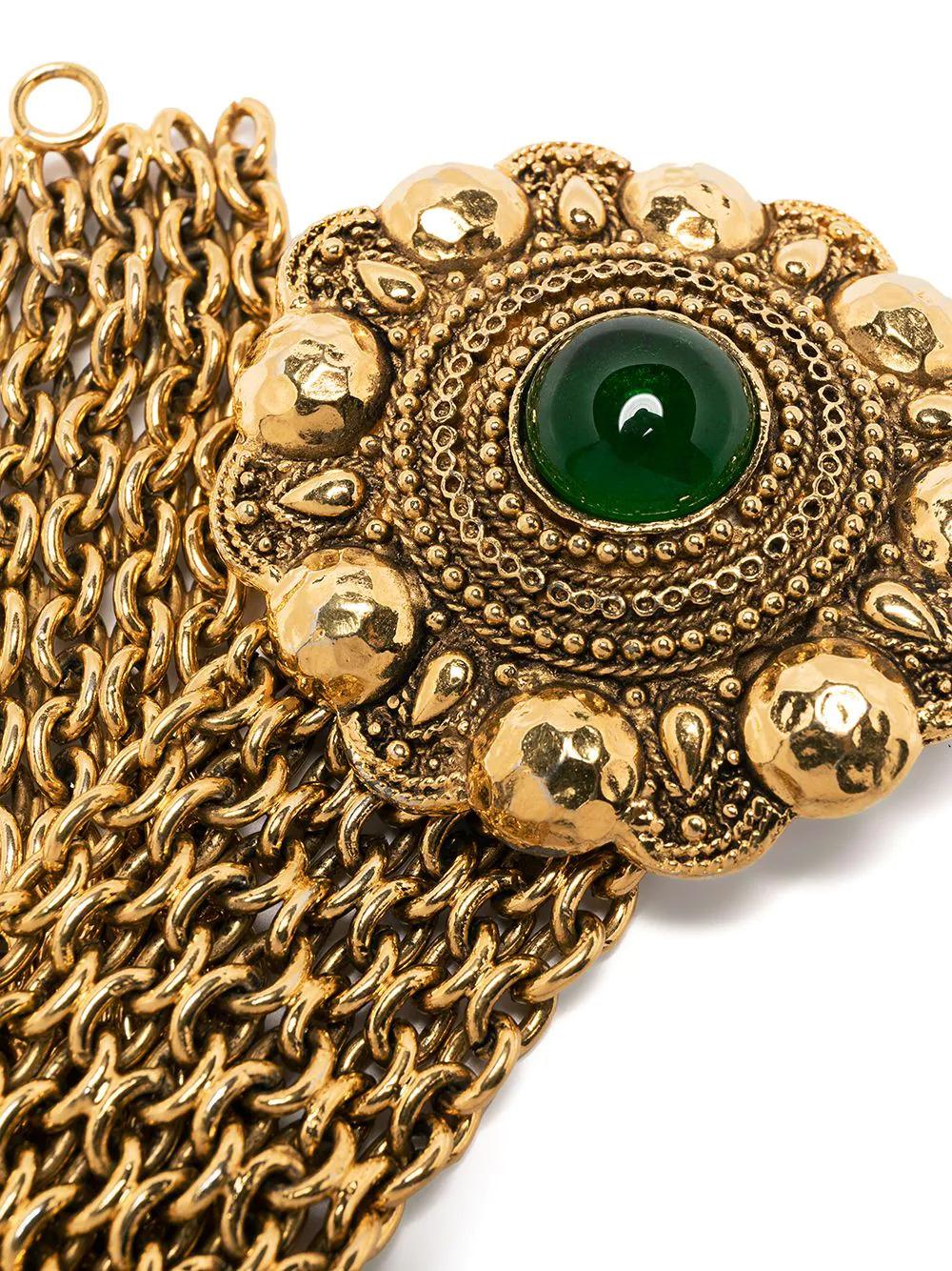 Chanel Gemstone-embellished chain bracelet For Sale