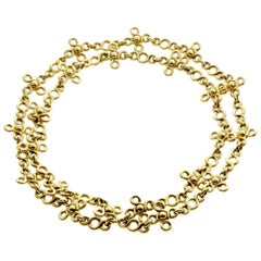 Retro Chanel Gemstone Gold Sautoir Necklace
