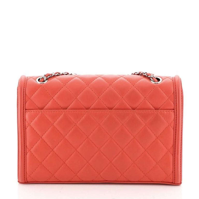 Chanel Geometric Flap Bag Quilted Lambskin Large