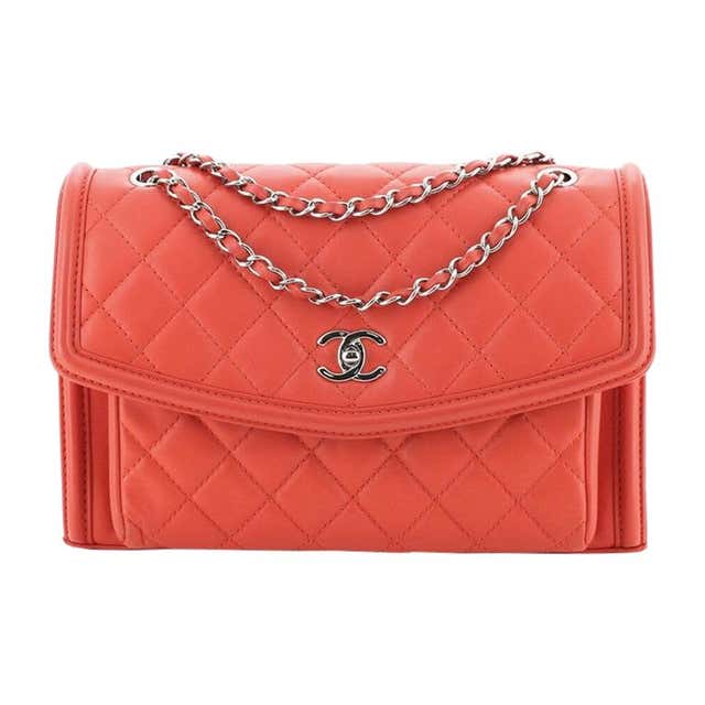 Chanel Geometric Flap Bag Quilted Lambskin Large at 1stDibs