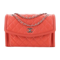 Chanel Geometric Flap Bag Quilted Lambskin Large