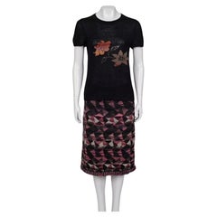 Chanel Geometric Knit Top & Skirt Set - Size38/ M