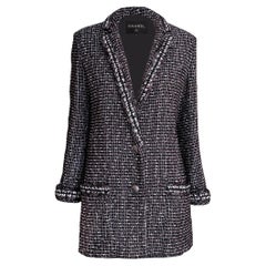 Chanel Georgia Jagger Giacca in tweed nero 36 FR