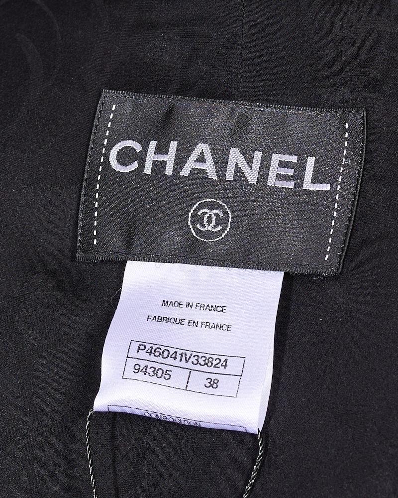 Chanel Giacca Traforata Perle Nera Damen im Angebot