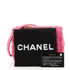 Chanel Giant Logo Flap Bag Quilted Tweed Small