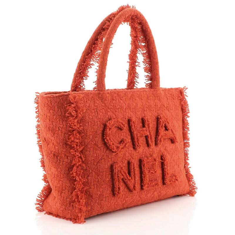 chanel tweed shopping bag