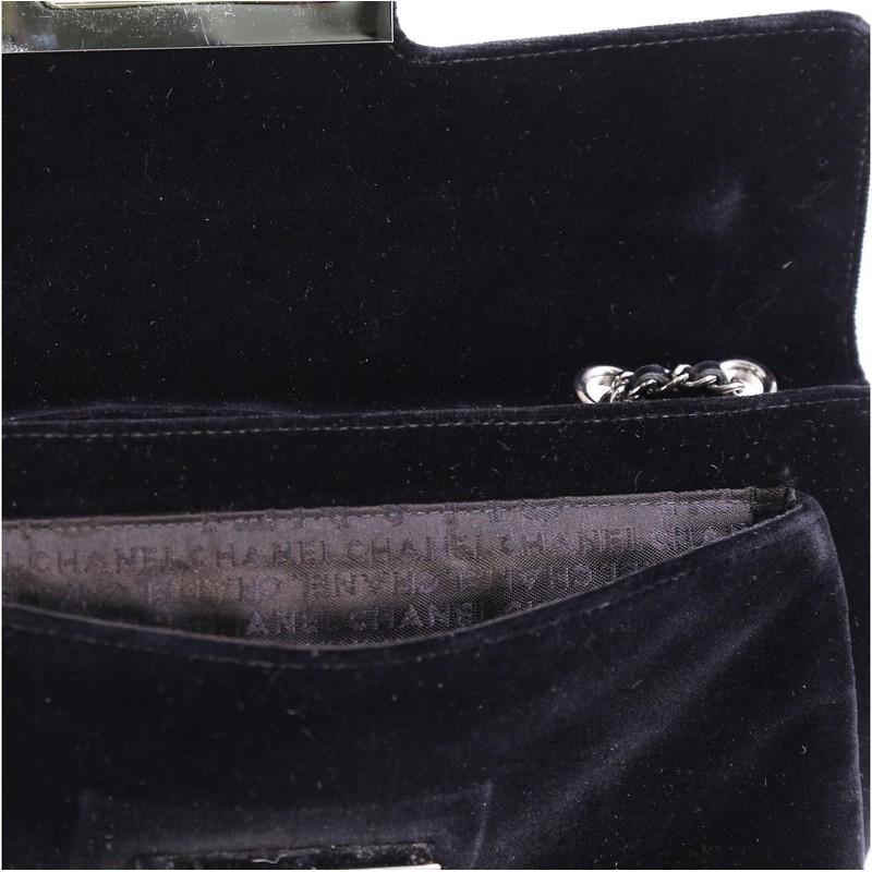 Chanel Giant Mademoiselle Lock Chain Shoulder Bag Velvet Medium 3