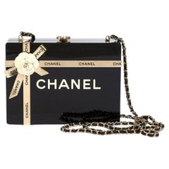Chanel Gift Box Minaudière Black Plexiglass GHW