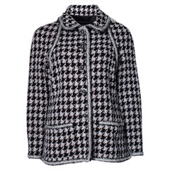 Chanel Gigi Hadid Style CC Buttons Black Tweed Jacket