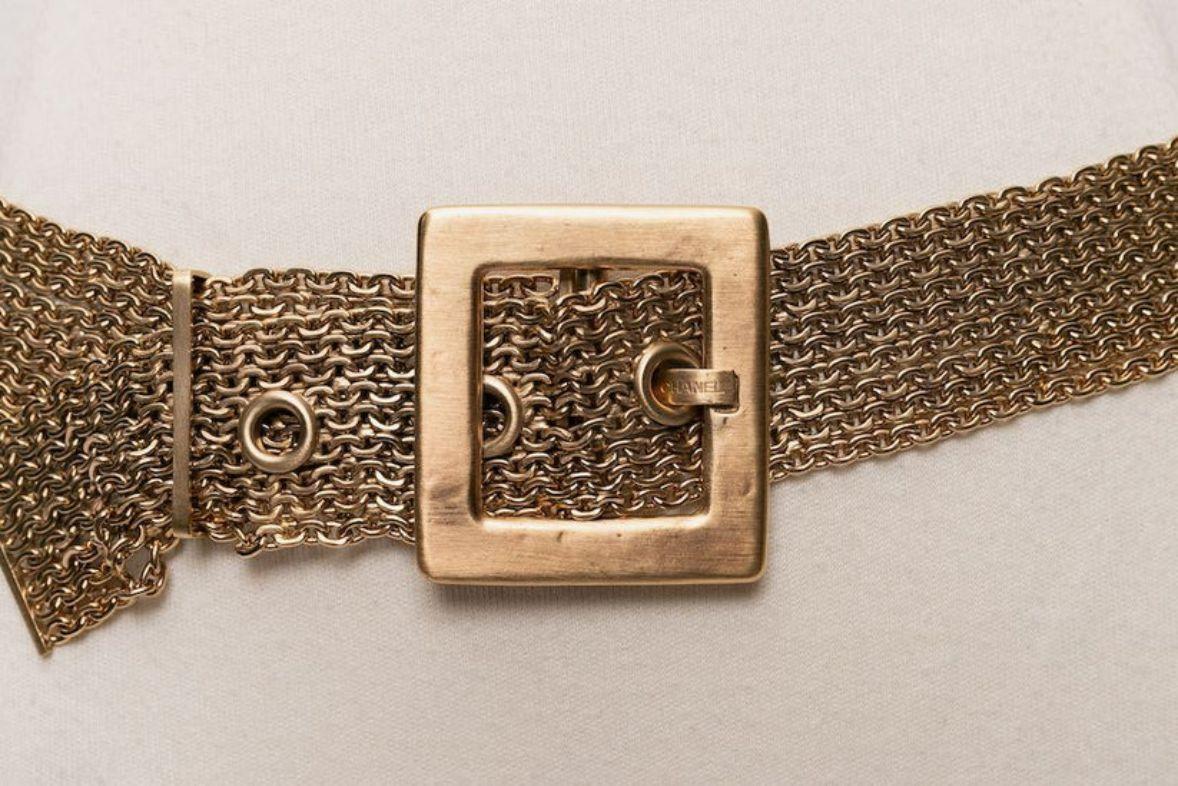 Brown Chanel Gilded Metal Belt Fall Collection, 2007