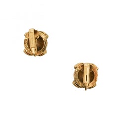 CHANEL Gilded Small CC Clip-On Earrings