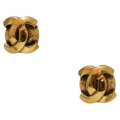CHANEL Gilded Small CC Clip-On Earrings