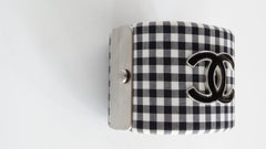 Chanel Gingham Resin CC Cuff circa 2011
