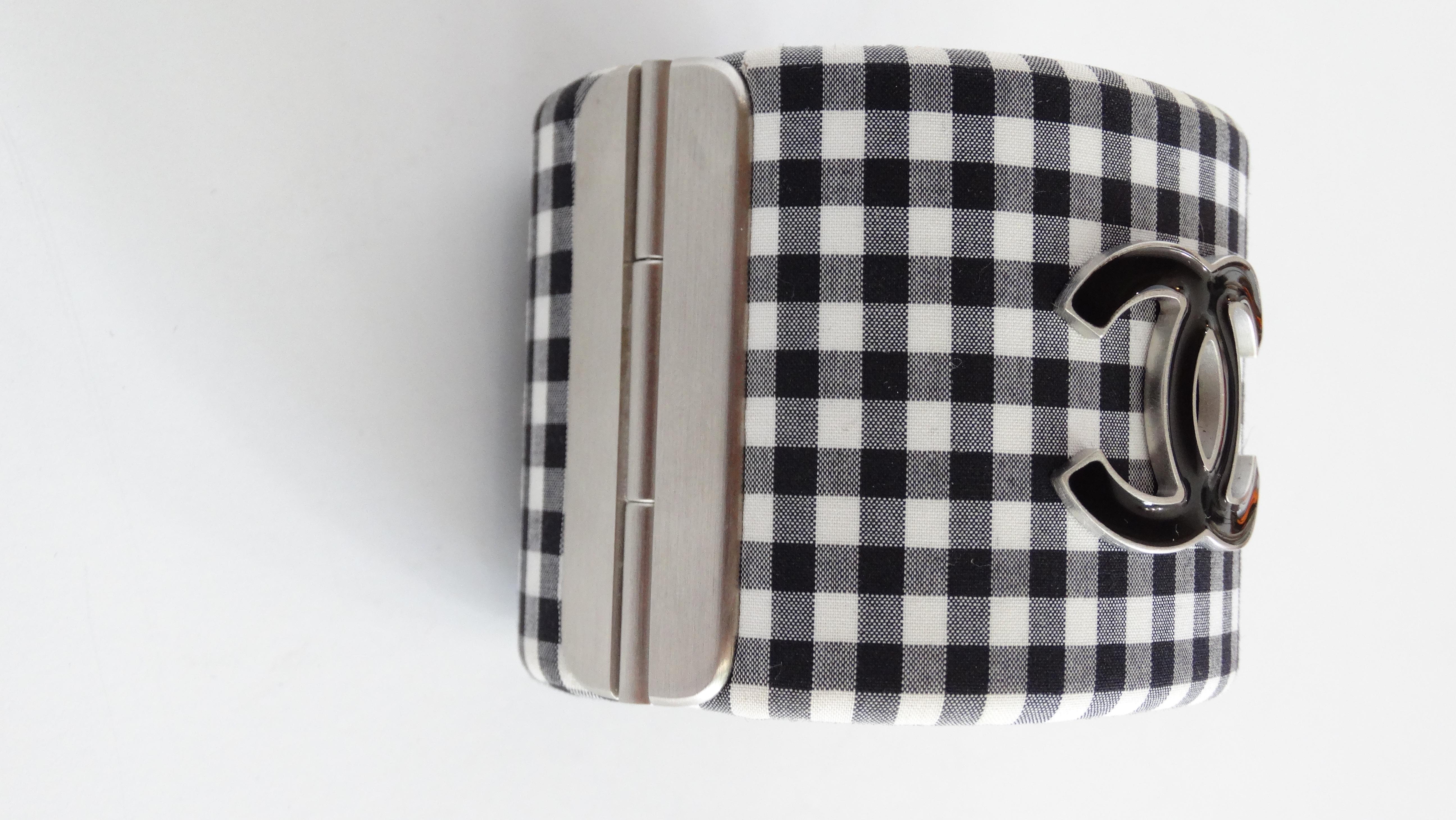 Chanel 2011 Gingham Resin CC Cuff  In New Condition In Scottsdale, AZ