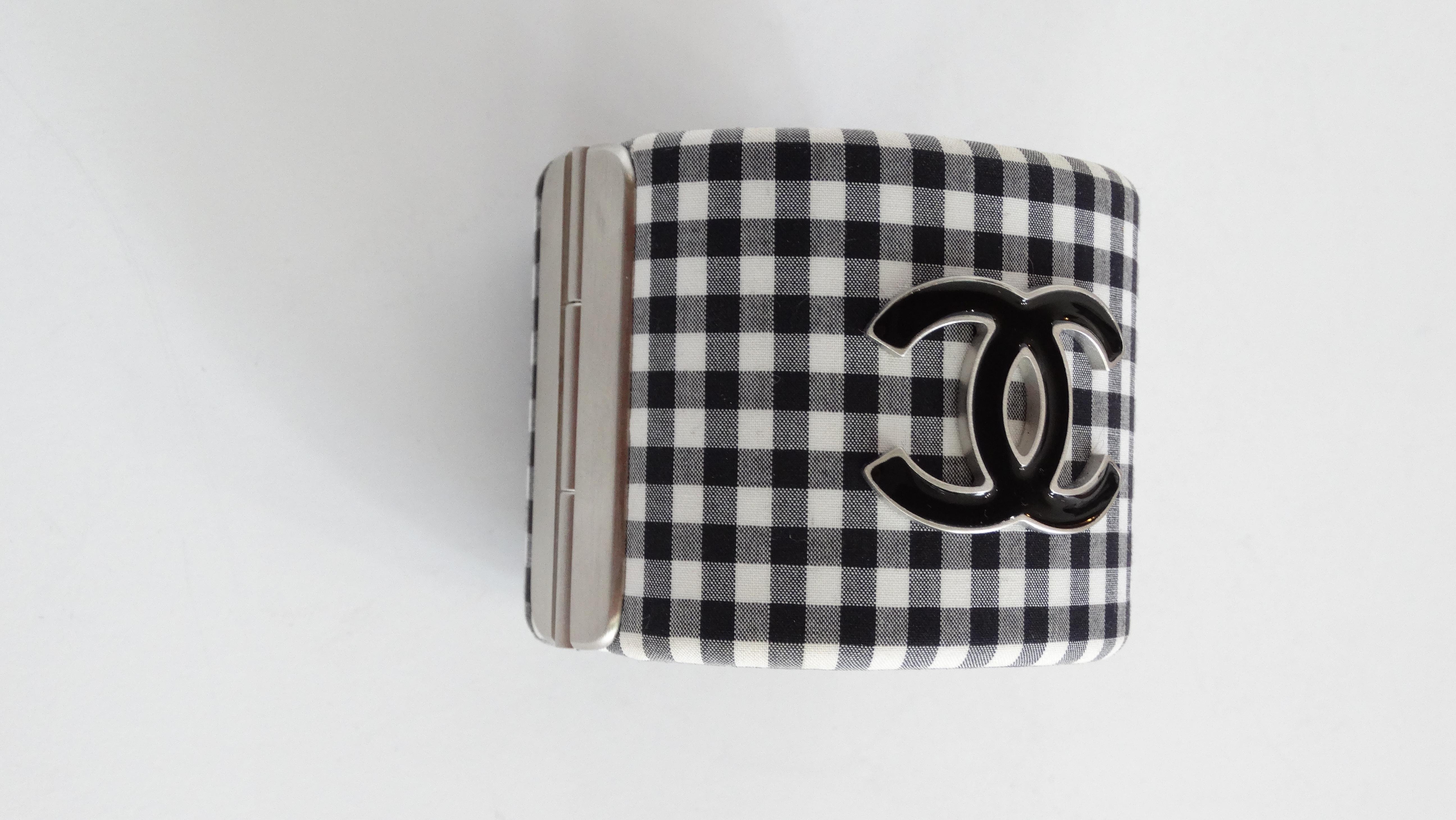 Women's or Men's Chanel 2011 Gingham Resin CC Cuff 