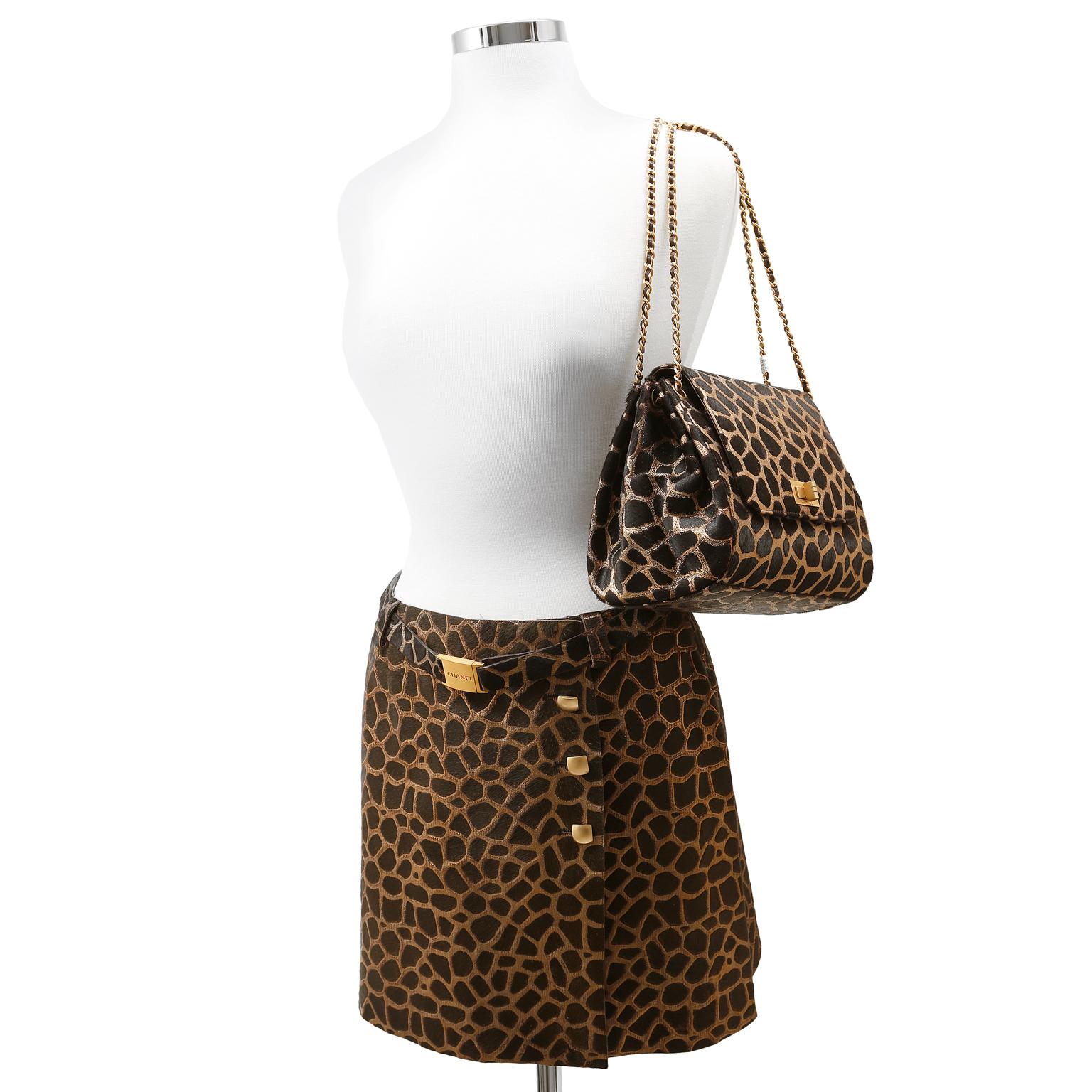 Women's Chanel Giraffe Pattern Calf Hair Flap Bag Ltd. Ed.