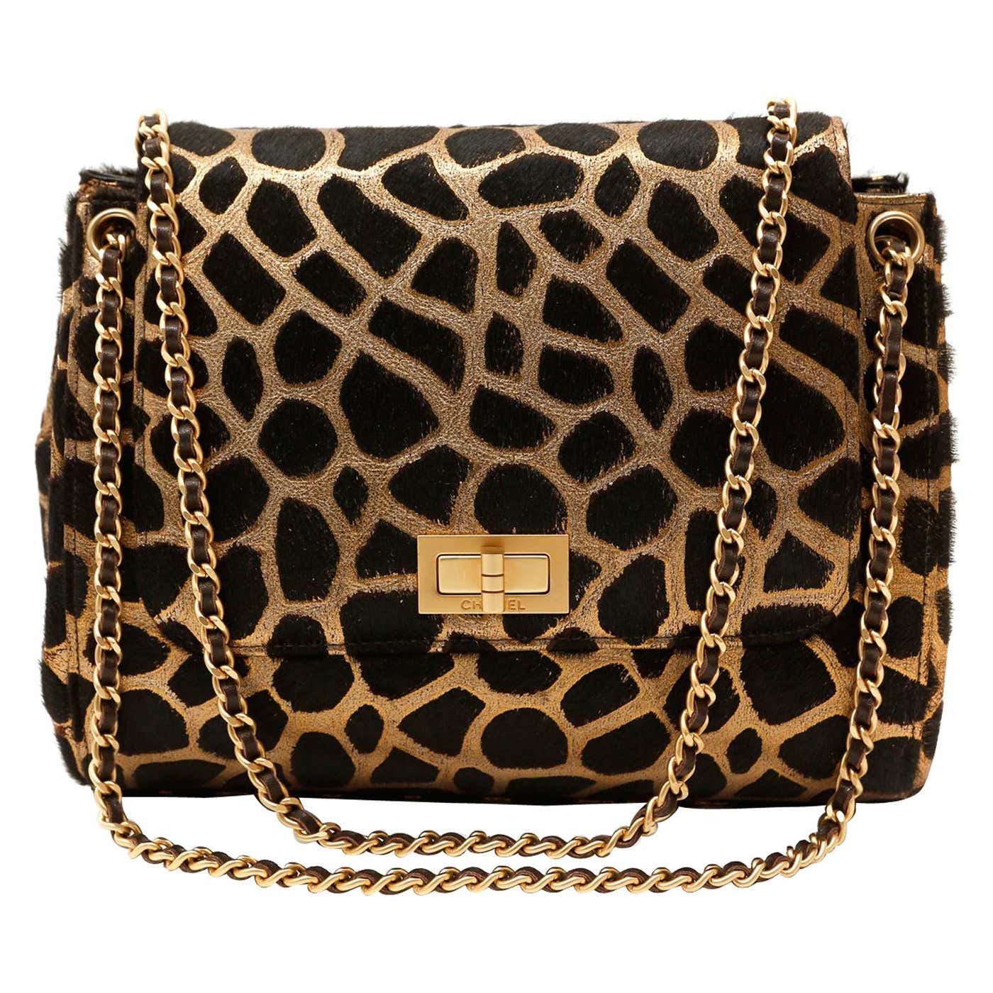Chanel Giraffe Pattern Calf Hair Flap Bag Ltd. Ed. For Sale at 1stDibs ...