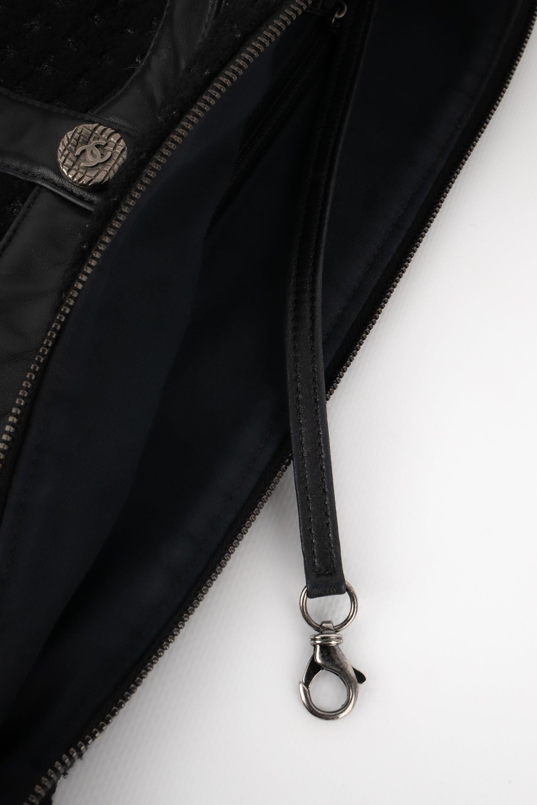 Chanel Girl Bag with Black Tweed, Lurex and Lamb Leather, 2014 For Sale 10
