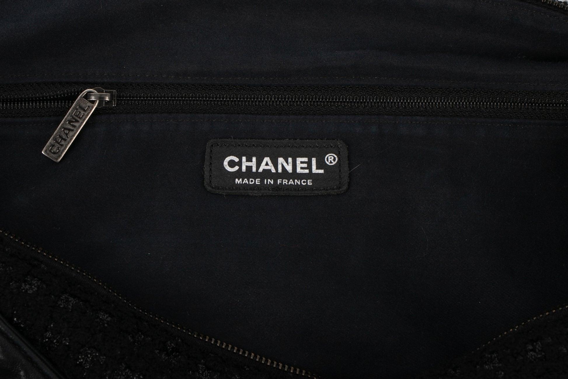 Chanel Girl Bag with Black Tweed, Lurex and Lamb Leather, 2014 For Sale 11