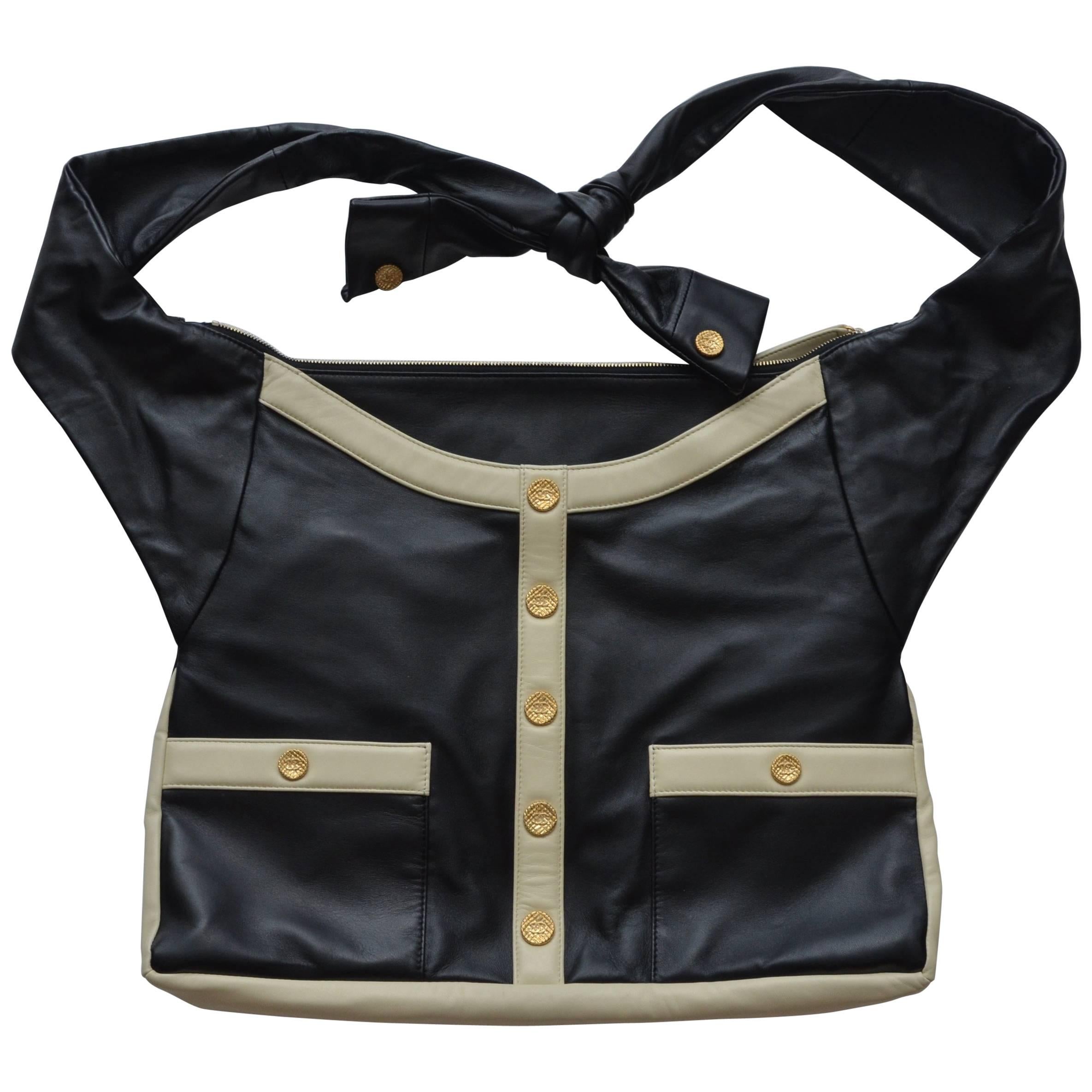 Chanel "Girl" Black Jacket Black Lambskin Bag, 2015