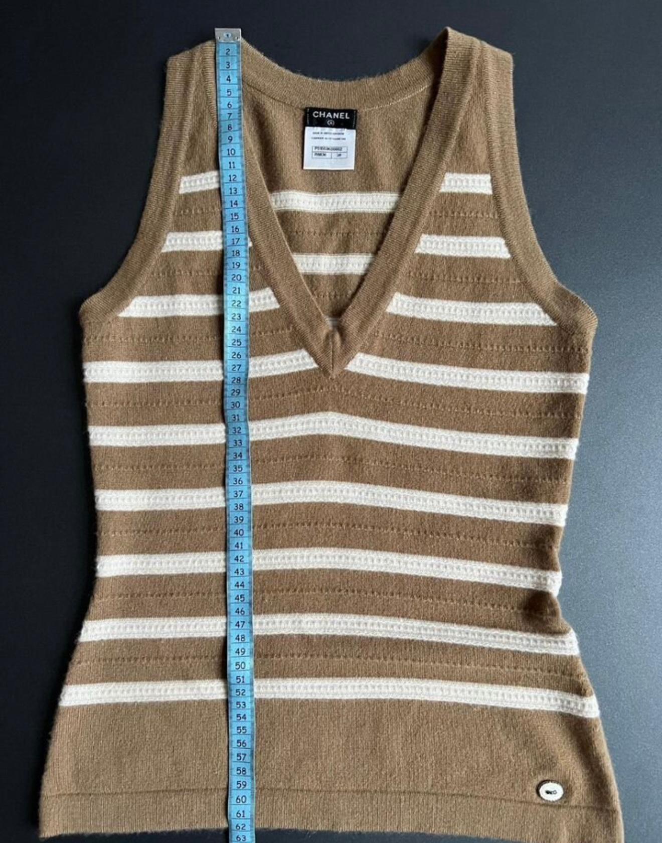 Chanel Stile Gisele Bundchen Ensemble beige in cashmere 38 Fr. 6