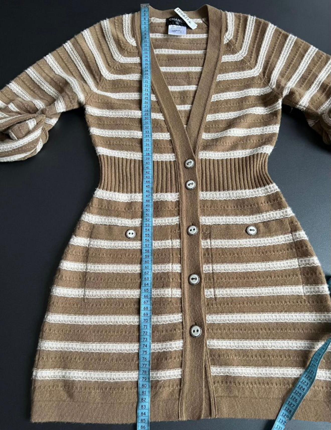 Chanel Stile Gisele Bundchen Ensemble beige in cashmere 38 Fr. 7