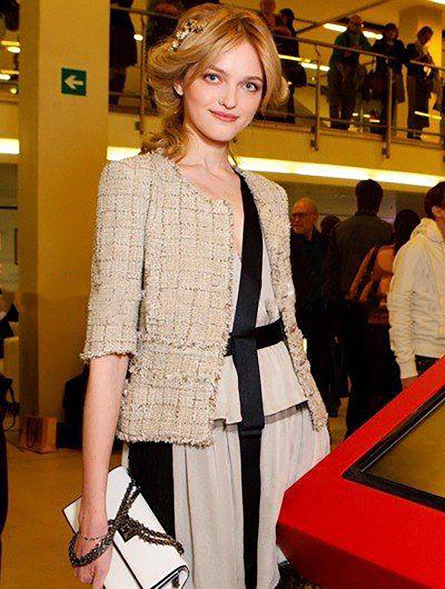 Chanel Gisele Bundchen Style Jewel Buttons Tweed Suit 2