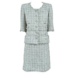Chanel Gisele Bundchen Style Jewel Buttons Tweed Suit