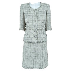 Chanel Gisele Bundchen Style Jewel Buttons Tweed Suit
