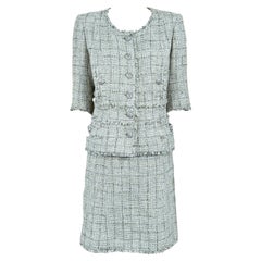 Chanel Gisele Bundchen Style Jewel Buttons Tweed Suit