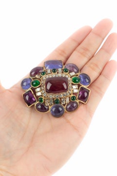 Chanel glass paste brooch