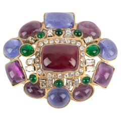 Chanel glass paste brooch