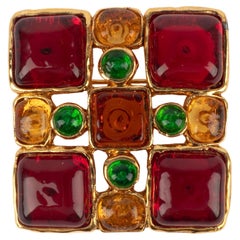 Chanel glass paste brooch Chanel glass paste brooch