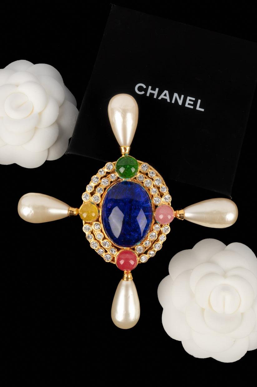 Broche Chanel Impresionante Pasta de Cristal en venta 4