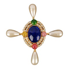 Broche Chanel Impresionante Pasta de Cristal
