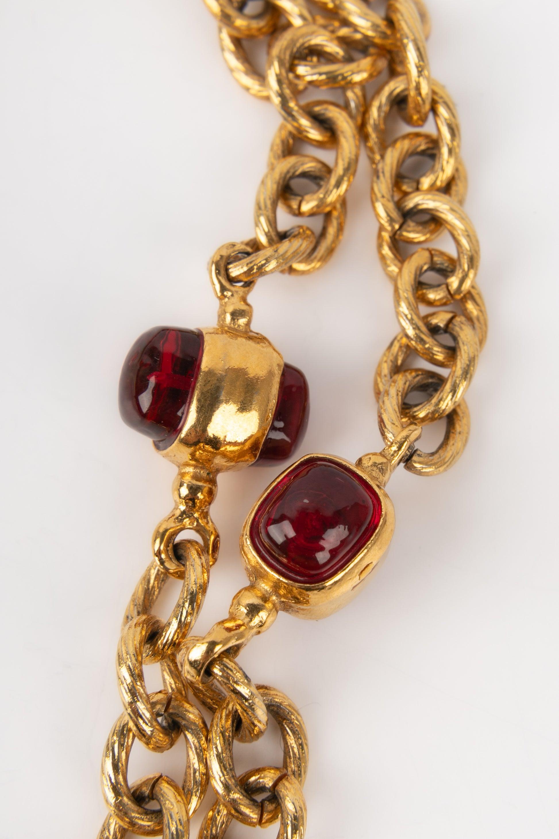 Chanel Collier en pâte de verre, années 1980 en vente 3