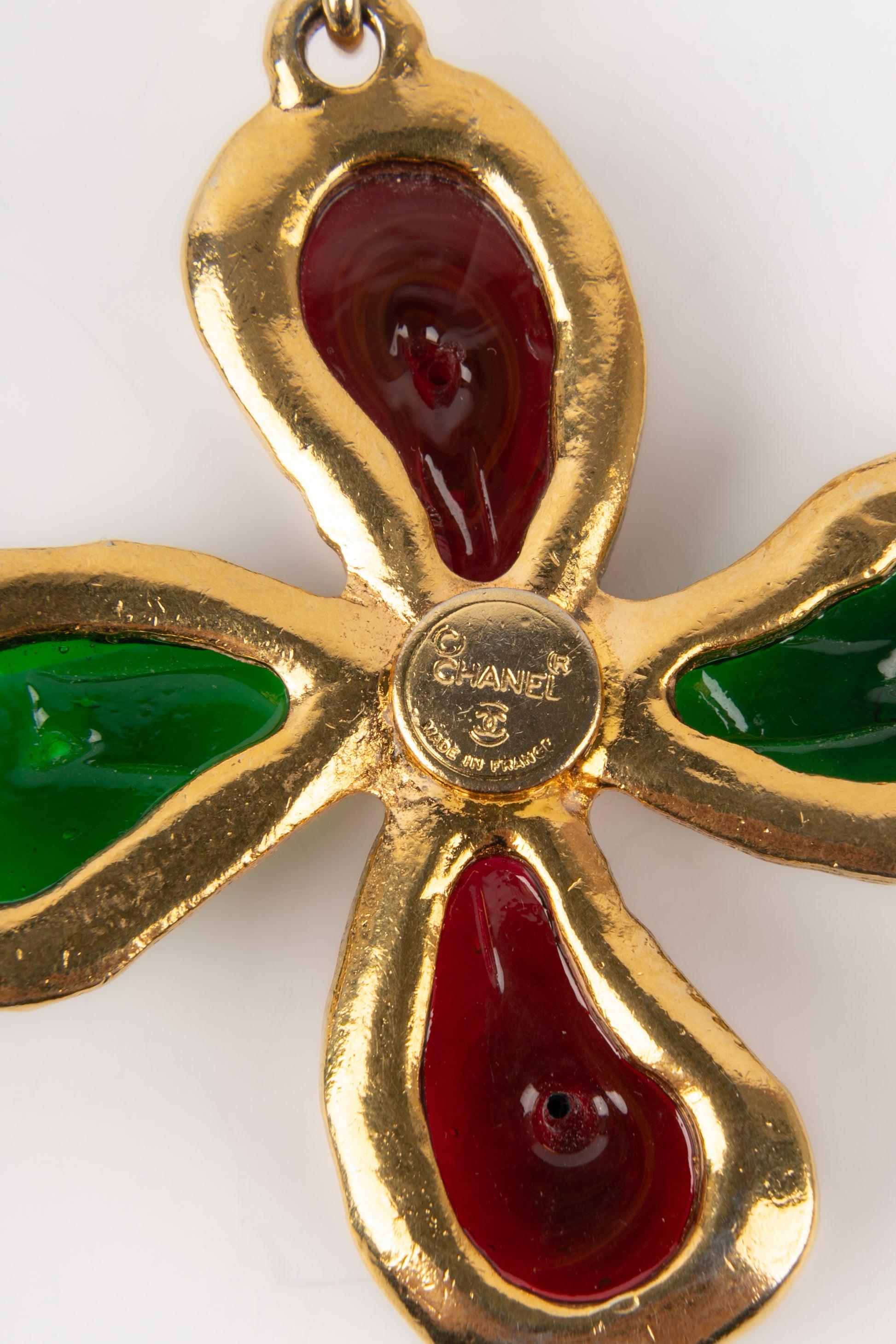 Chanel Collier en pâte de verre, années 1980 en vente 4