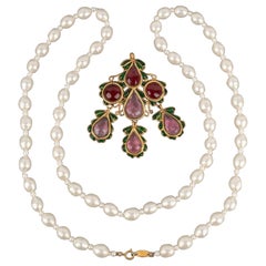 Chanel Glass Paste Necklace, 1980s