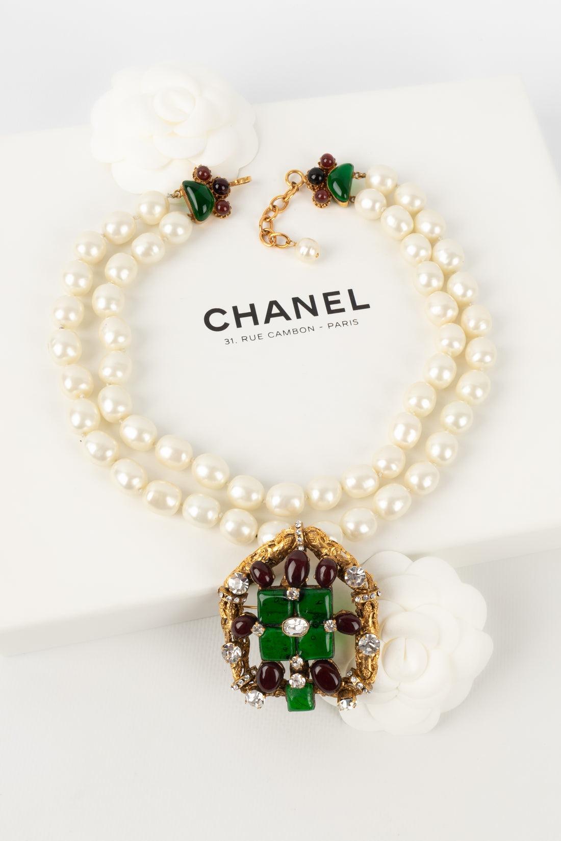 Chanel Glass Paste Necklace 6