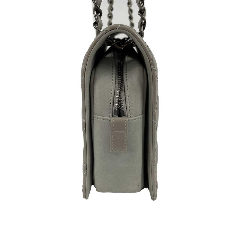 CHANEL Glazed Calfskin Quilted Medium Day Trip Flap Bag Crossbody For