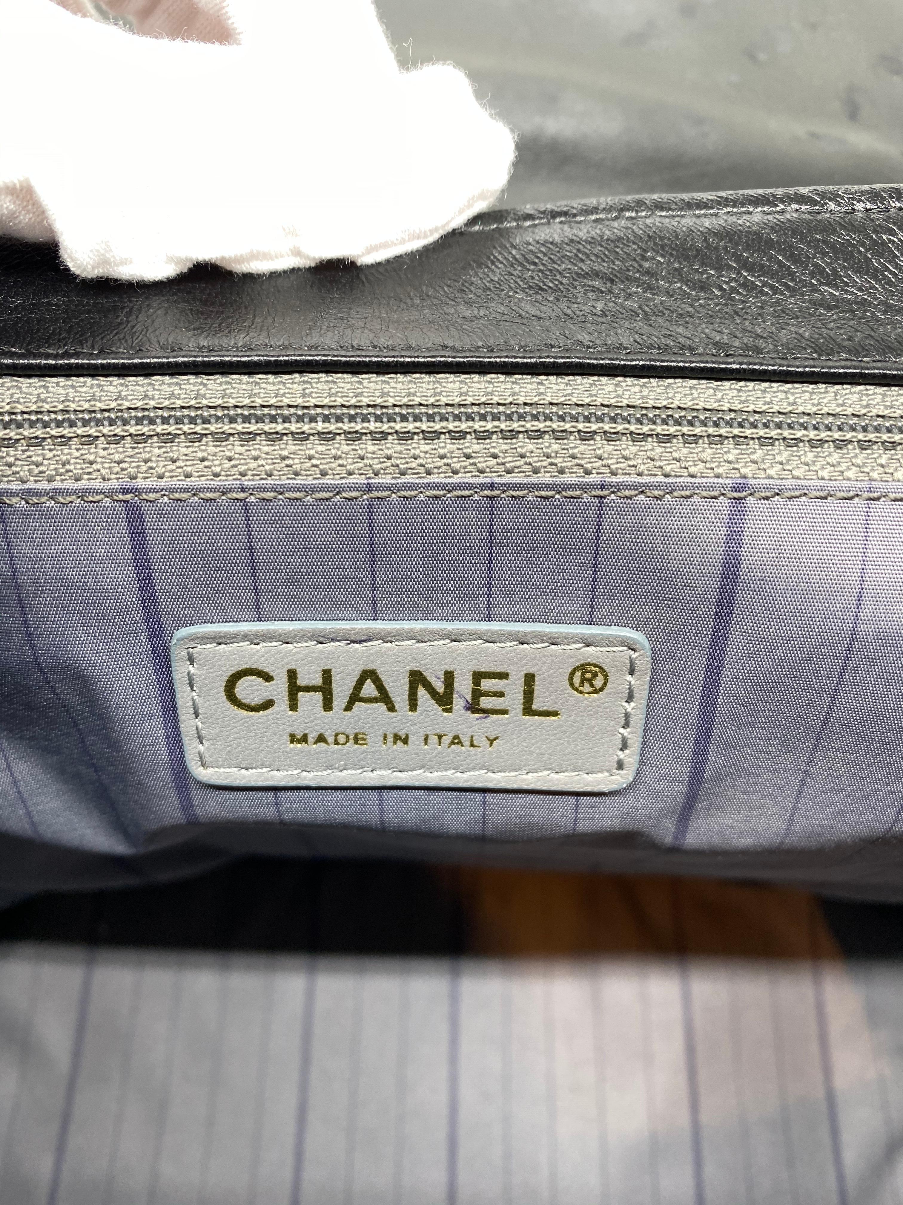 Chanel Umhängetasche aus glasiertem Lammleder:: gesteppt:: Mademoiselle Kelly Top Handle:: 2009. 6