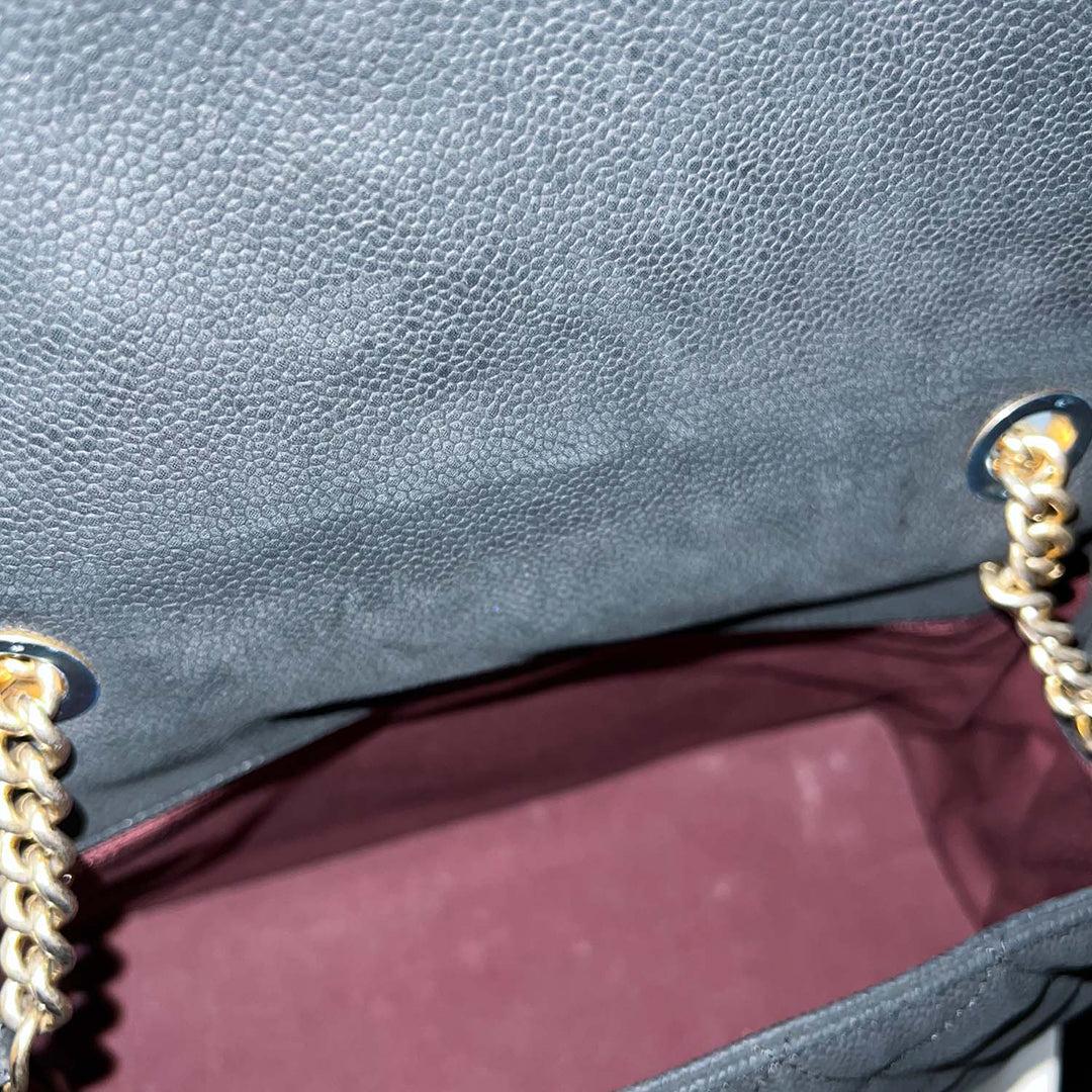 Chanel Globe Trotter Jumbo Flap Black Caviar Leather Bag Gold Hardware 9