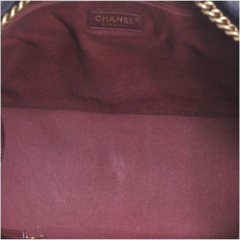 Women's or Men's Chanel Globetrotter Drawstring Shopping Tote Quilted Iridescent Caviar Large