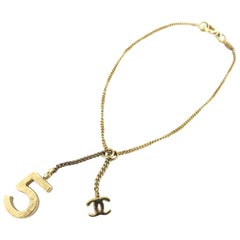 Vintage Chanel Gold 05a No 5 Charm 217694 Bracelet
